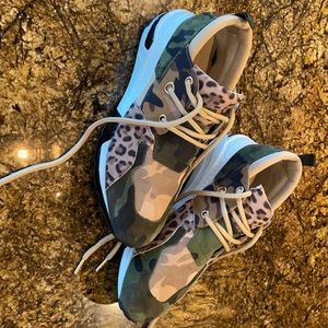 Multi print tennis shoes